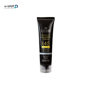 خرید اینترنتی کرم ضد آفتاب بدون رنگ سنیره با SPF45 مخصوص آقایان، دارای خاصیت ضد آلودگی هوا و ضد التهاب جهت کاهش قرمزی
