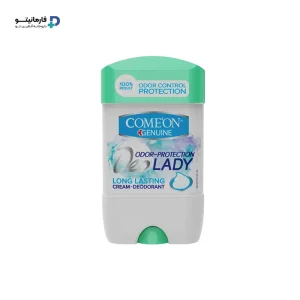 خرید اینترنتی استیک کرمی ضد تعریق دئودورانت خنک‌کننده زنانه کامان | Comeon، آنتی باکتریال، ماندگاری بوی خوش 24 ساعته
