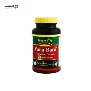 خرید اینترنتی قرص ال کارنیتین وانا برن نورم لایف 500 میلی گرم مکمل کاهش وزن در دوره کات و چربی‌سوزی