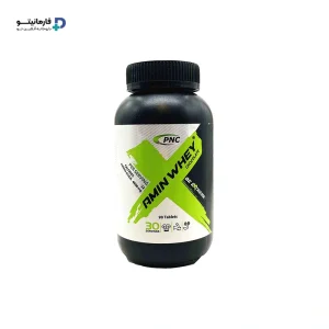 خرید اینترنتی قرص آمین وی | Amin Whey از برند پی ان سی | PNC حاوی 4600 میلی پروتئین گرم با طعم شکلاتی جهت كمك به حفظ و سلامت عضلات