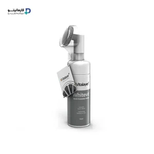 خرید اینترنتی فوم شست و شوی صورت Whitevit | وایت ویت ویتالیر مناسب پوست‌های کدر و مستعد لک با براش سیلیکونی