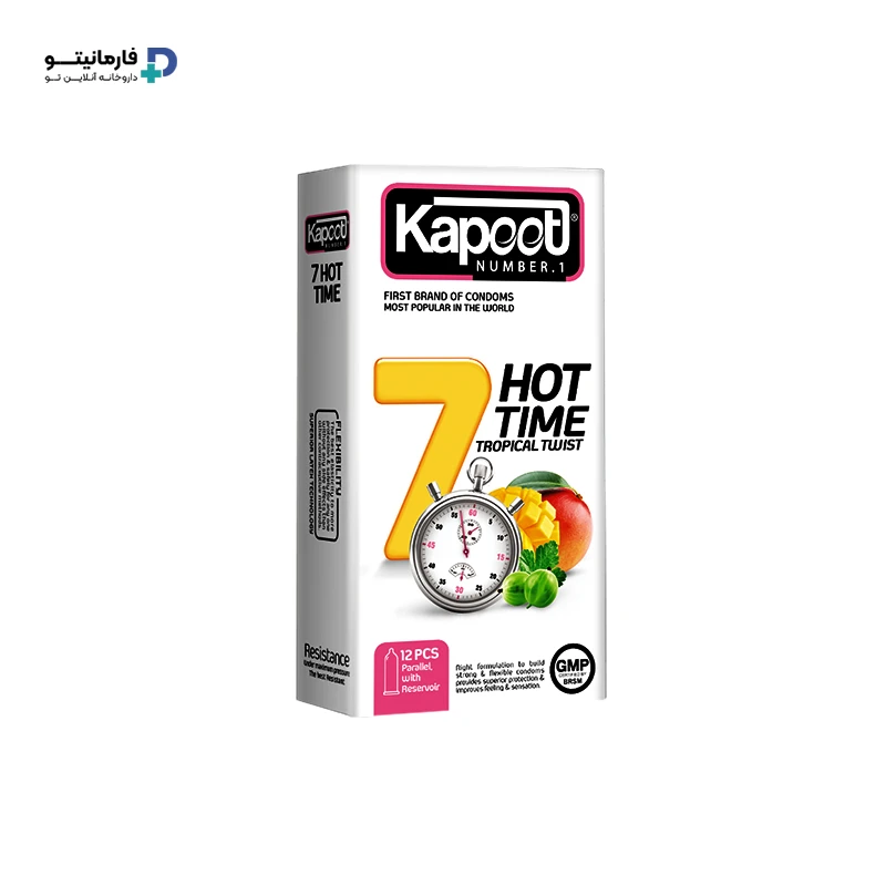 خرید اینترنتی کاندوم تاخیری 7 کاره کاپوت، بسته 12 عددی، احساس گرما برای تحریک بیشتر و درمان سرد مزاجی، رایحه فوقالعاده برای افزایش میل جنسی
